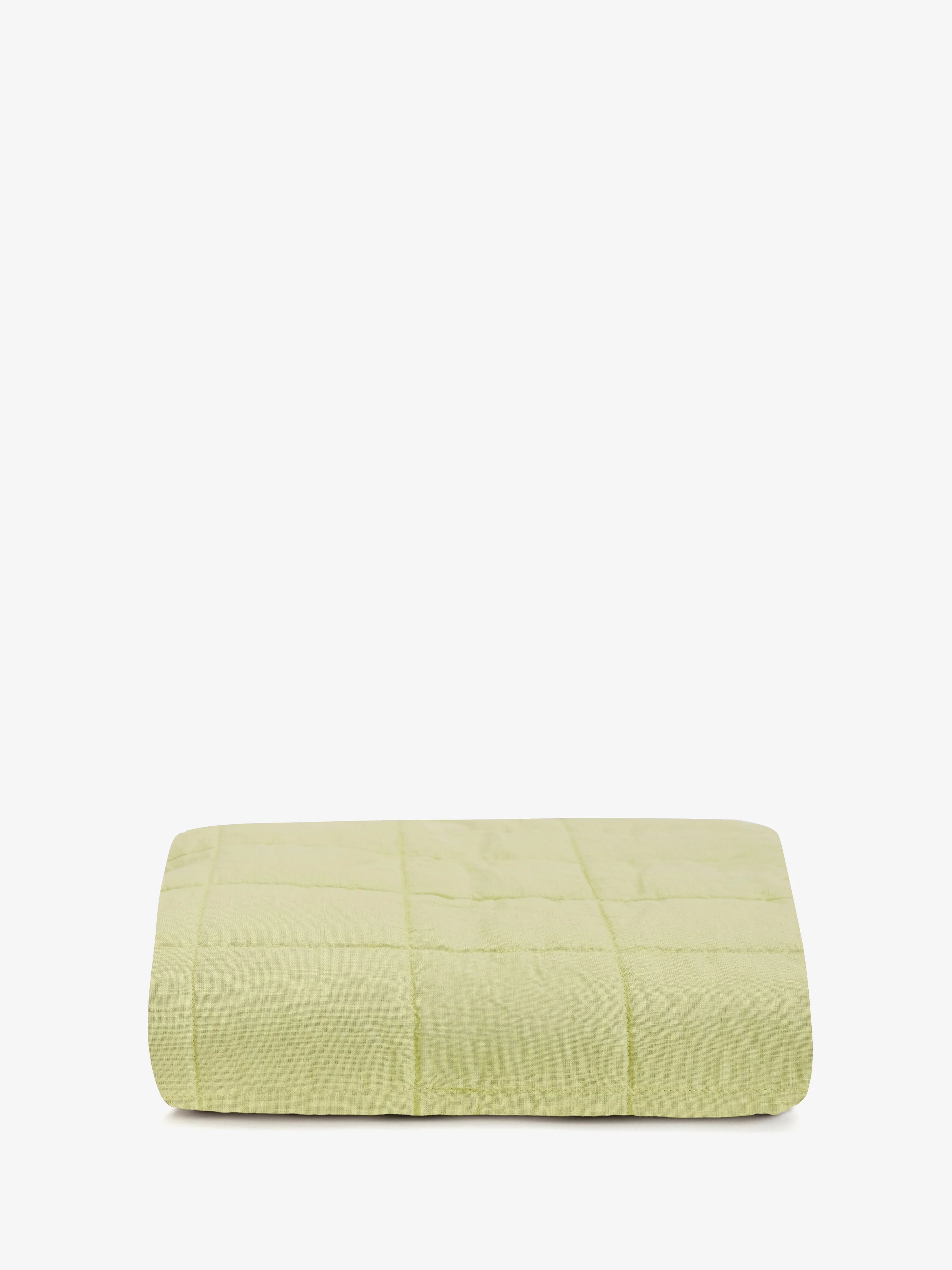 שמיכת קווילט פשתן Lime Breeze