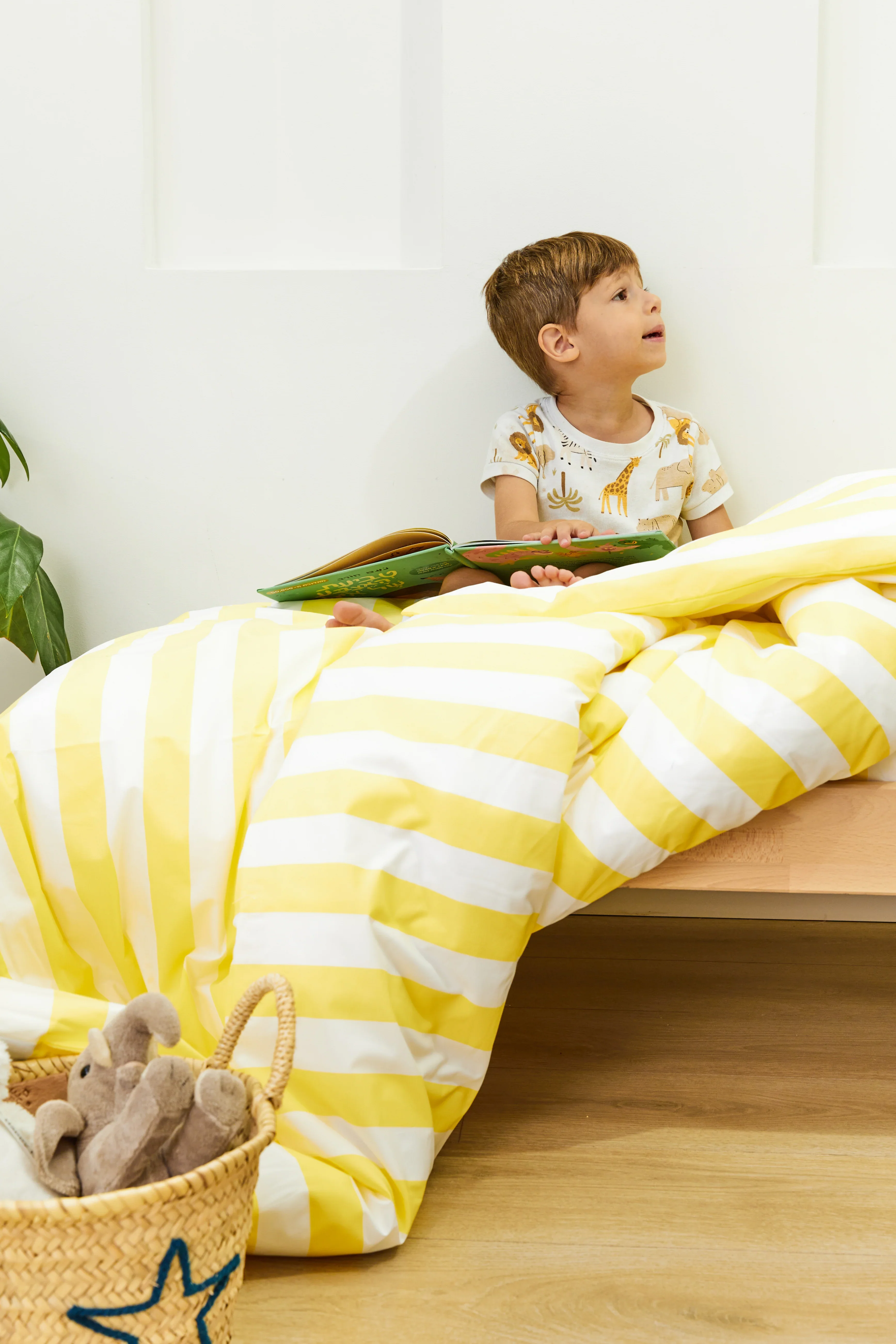 סט מצעי פרקל ילדים Banana Strips - Image 4